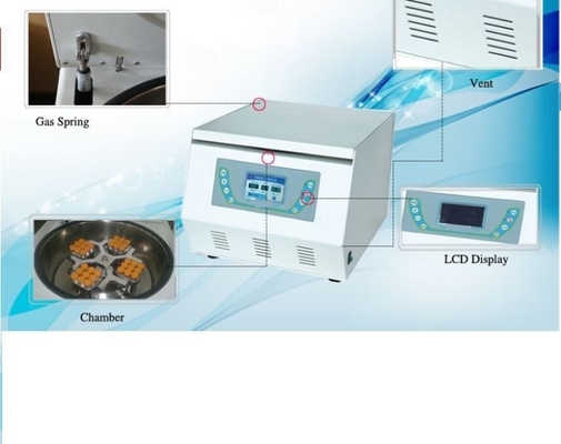 Centrífuga médica de alta velocidade de 6000 r/min com controlo por microprocessador
